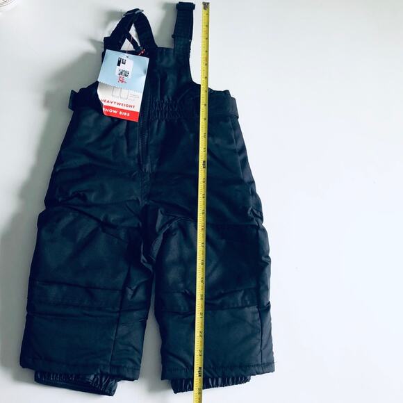 NEW Cat & Jack Heavyweight Snow Bib Overalls Black 12 Months - Picture 5 of 8